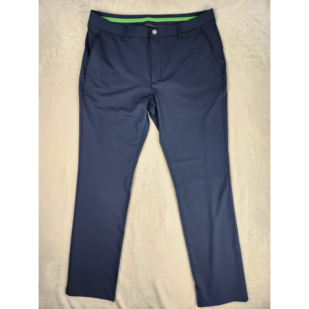 Bonobos Mens Golf Navy Blue Flat Front Performance Pants Size 38/34 Slim Fit